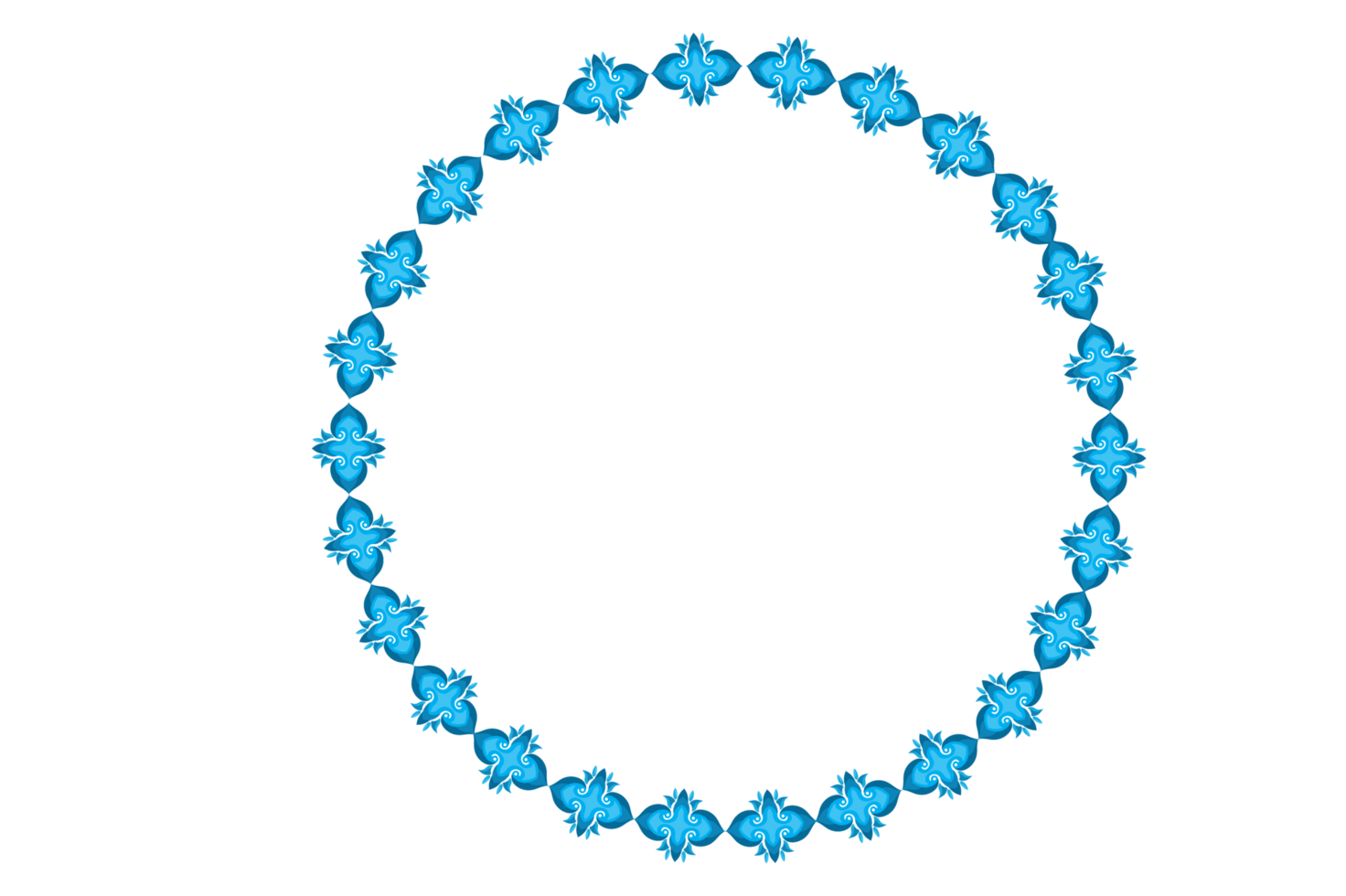Circle Monogram Frame Border With Transparent Background png