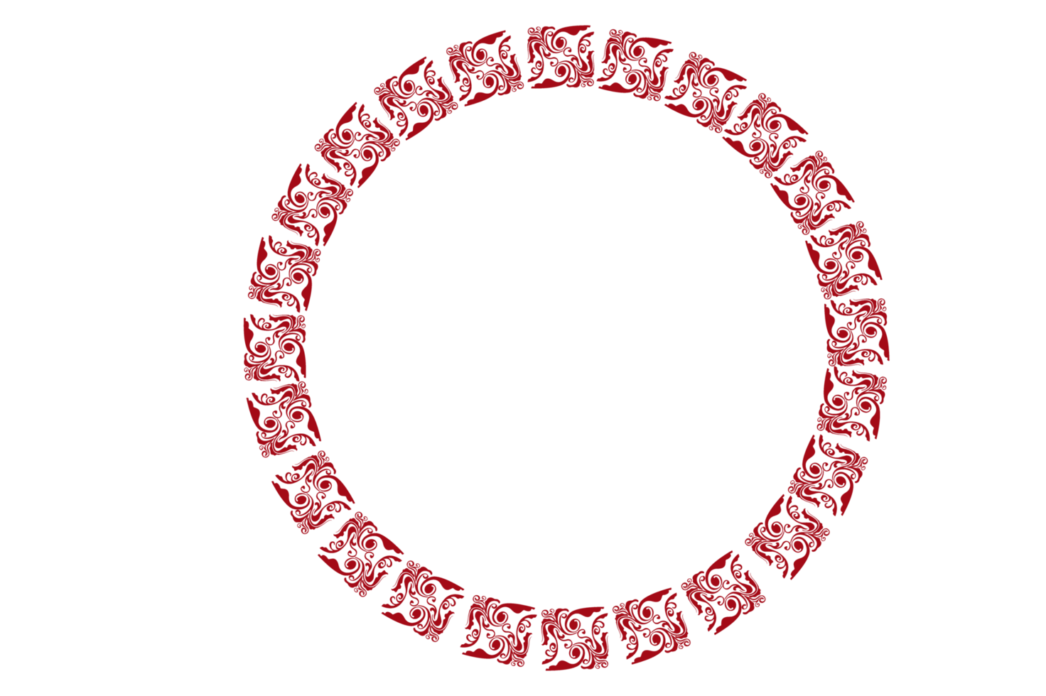 Circle Monogram Frame Border With Transparent Background png
