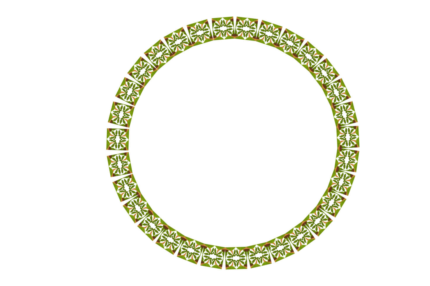 Circle Monogram Frame Border With Transparent Background png