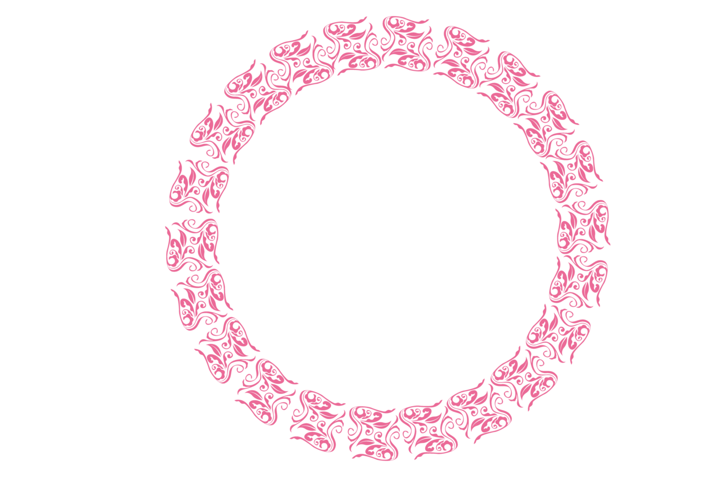 Circle Monogram Frame Border With Transparent Background png