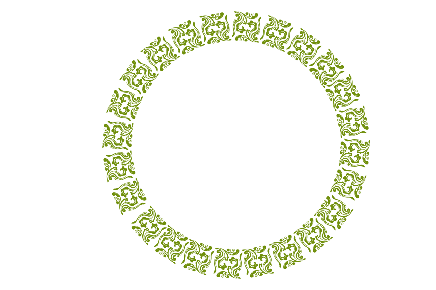 Circle Monogram Frame Border With Transparent Background png