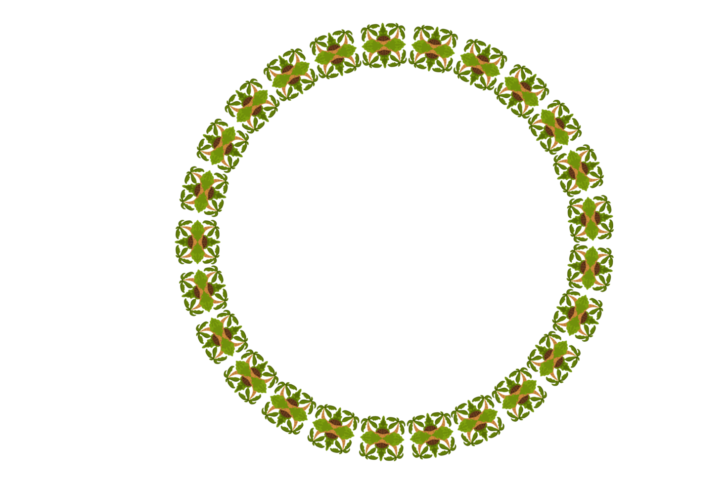 Circle Monogram Frame Border With Transparent Background png