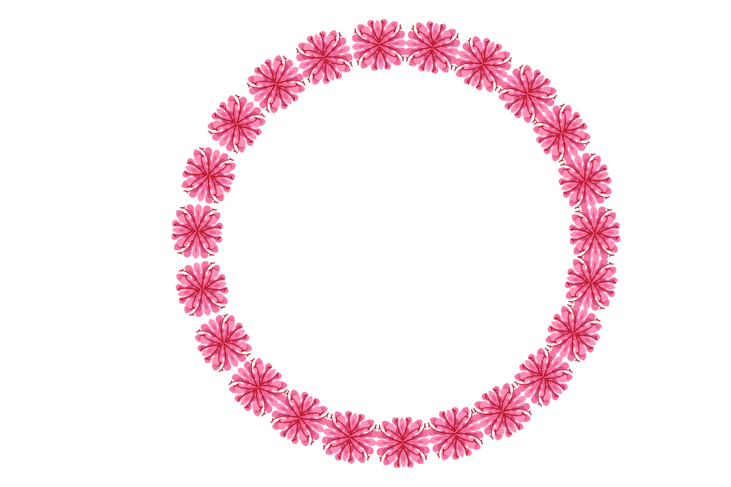 Circle Monogram Frame Border With Transparent Background png