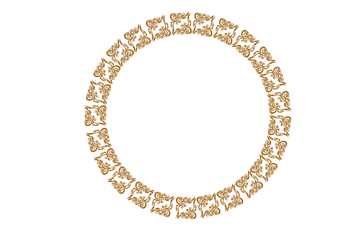 Circle Monogram Frame Border With Transparent Background png