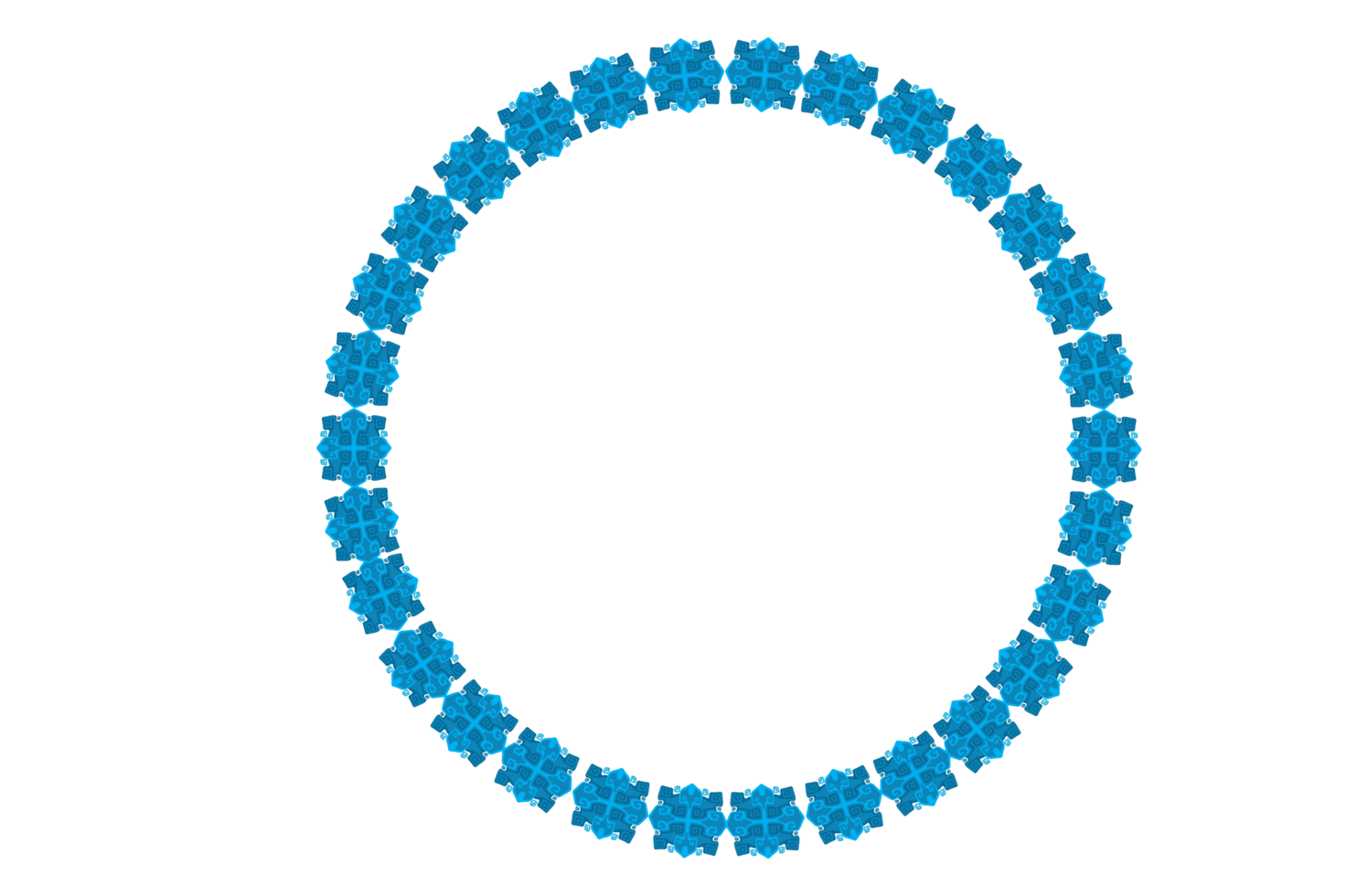 Circle Monogram Frame Border With Transparent Background png