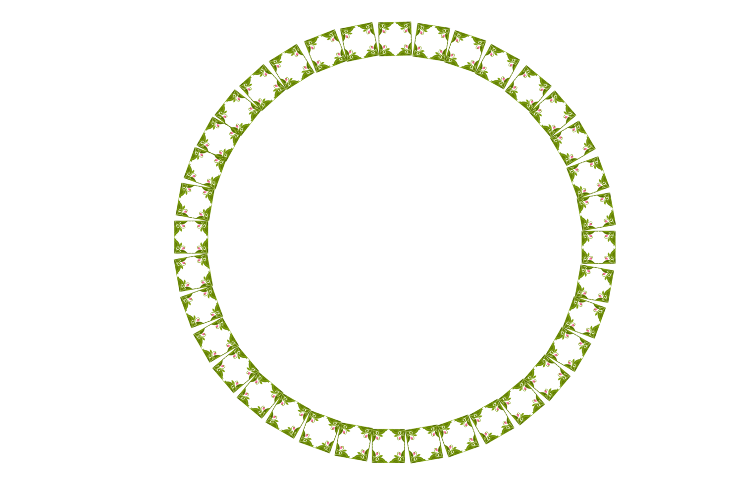 Circle Monogram Frame Border With Transparent Background png