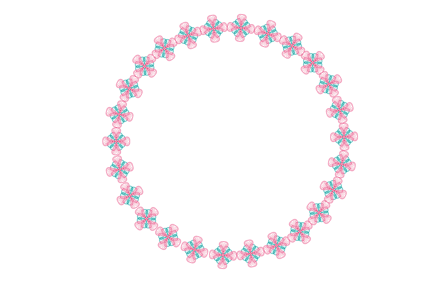 Circle Monogram Frame Border With Transparent Background png