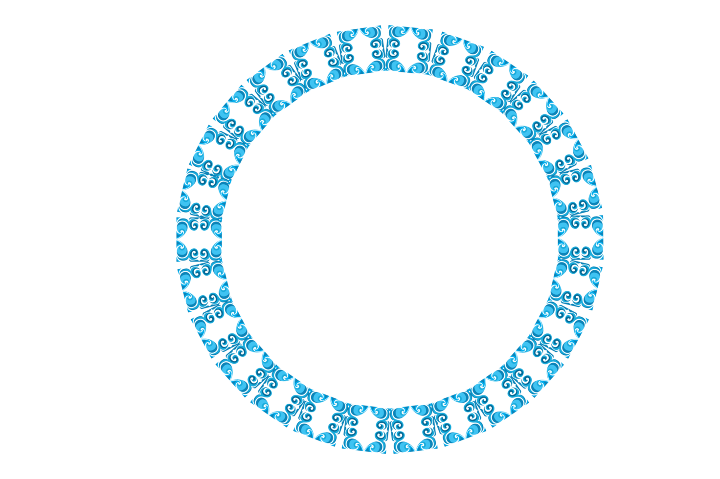 Circle Monogram Frame Border With Transparent Background png
