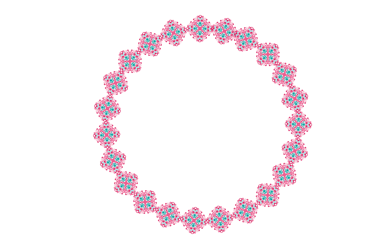 Circle Monogram Frame Border With Transparent Background png