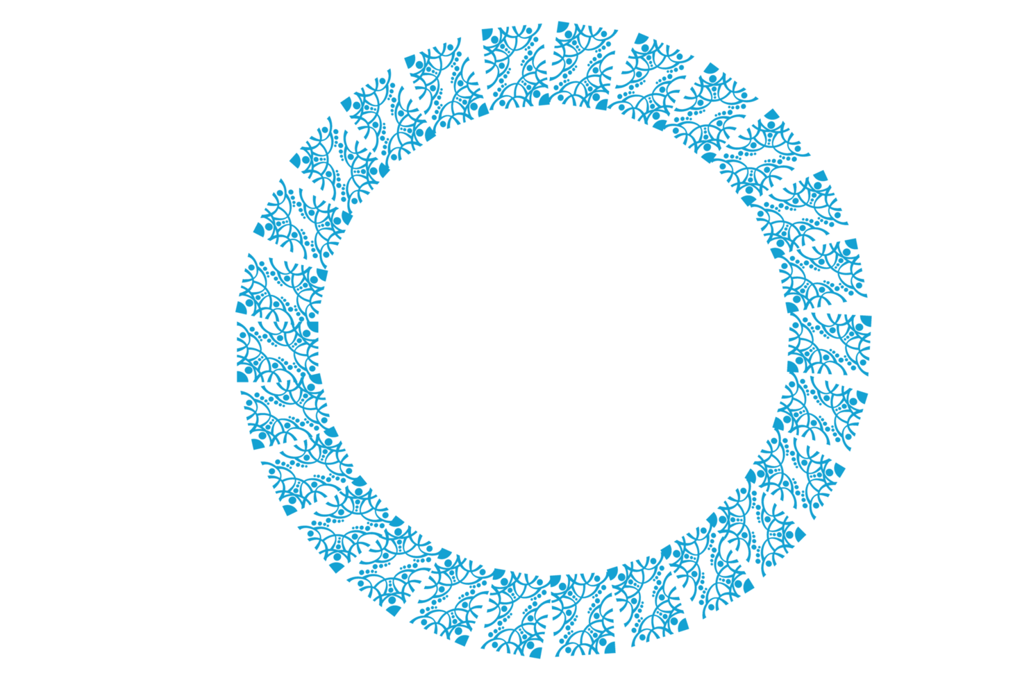 Circle Monogram Frame Border With Transparent Background png