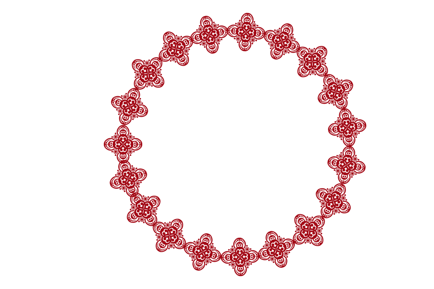 Circle Monogram Frame Border With Transparent Background png