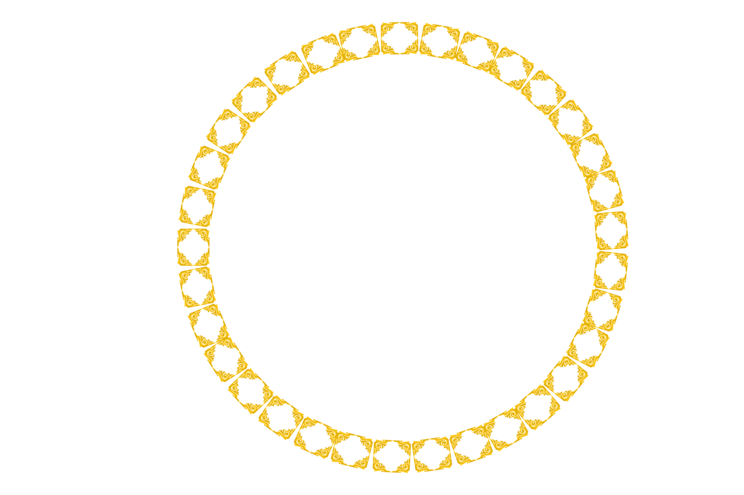 Circle Monogram Frame Border With Transparent Background png