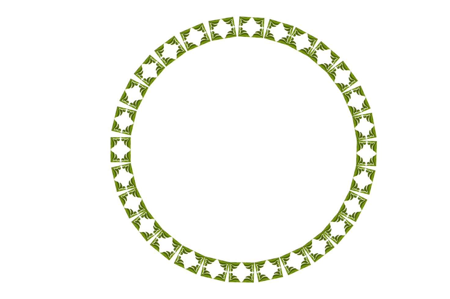Circle Monogram Frame Border With Transparent Background png