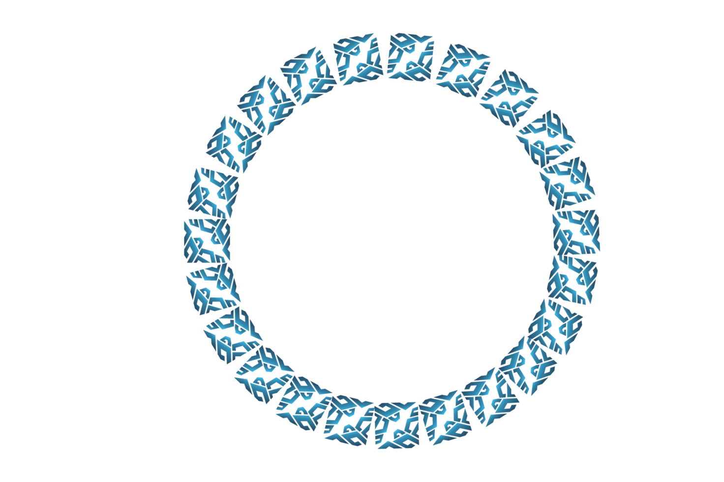 Circle Monogram Frame Border With Transparent Background png