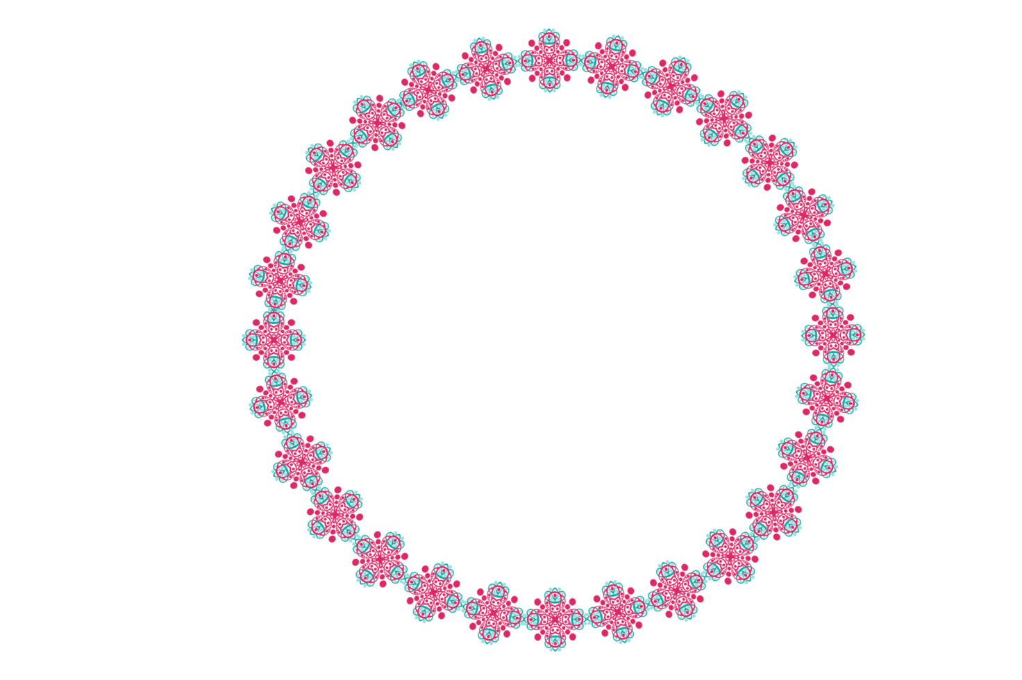 Circle Monogram Frame Border With Transparent Background png
