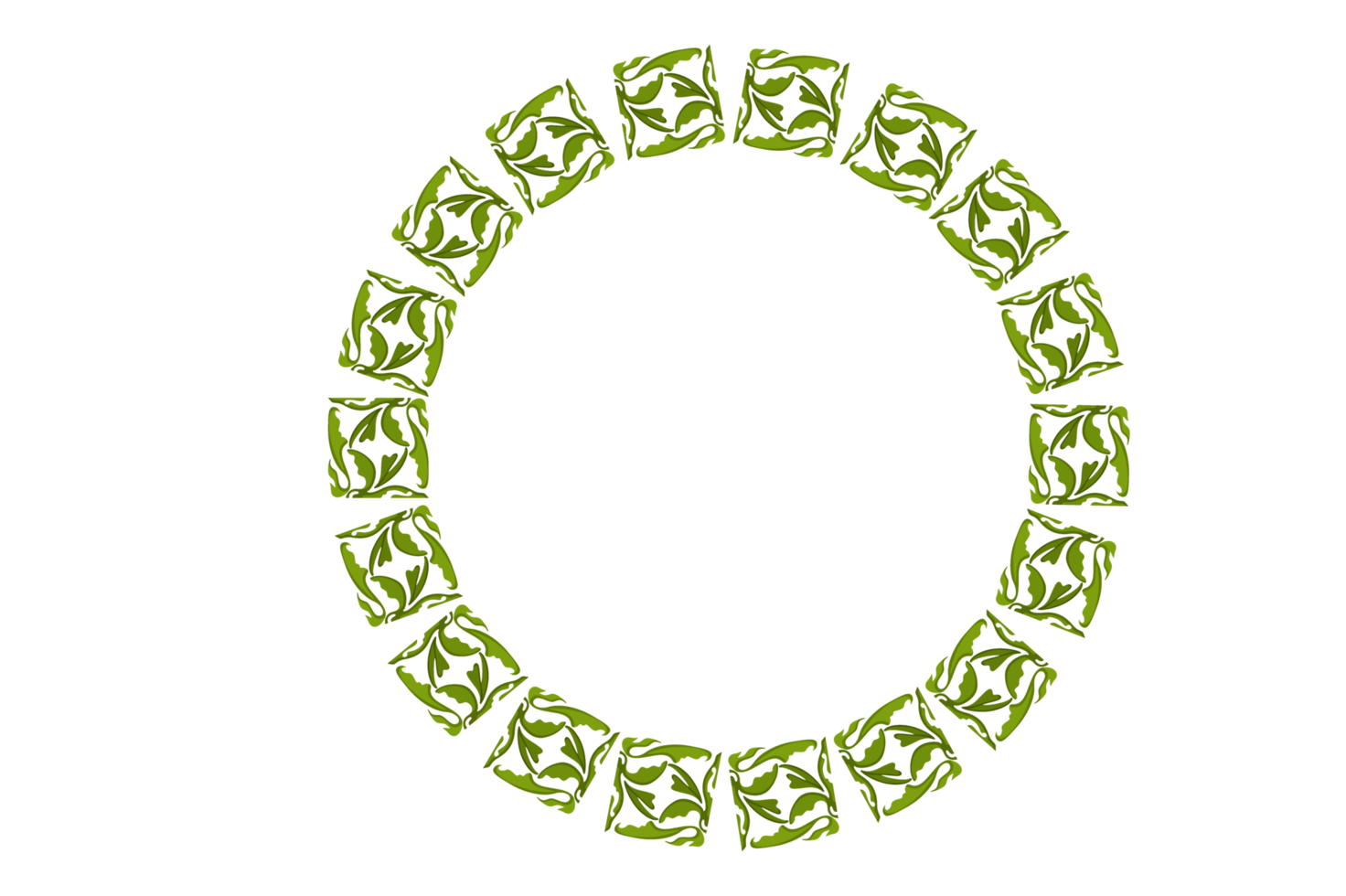 Circle Monogram Frame Border With Transparent Background png