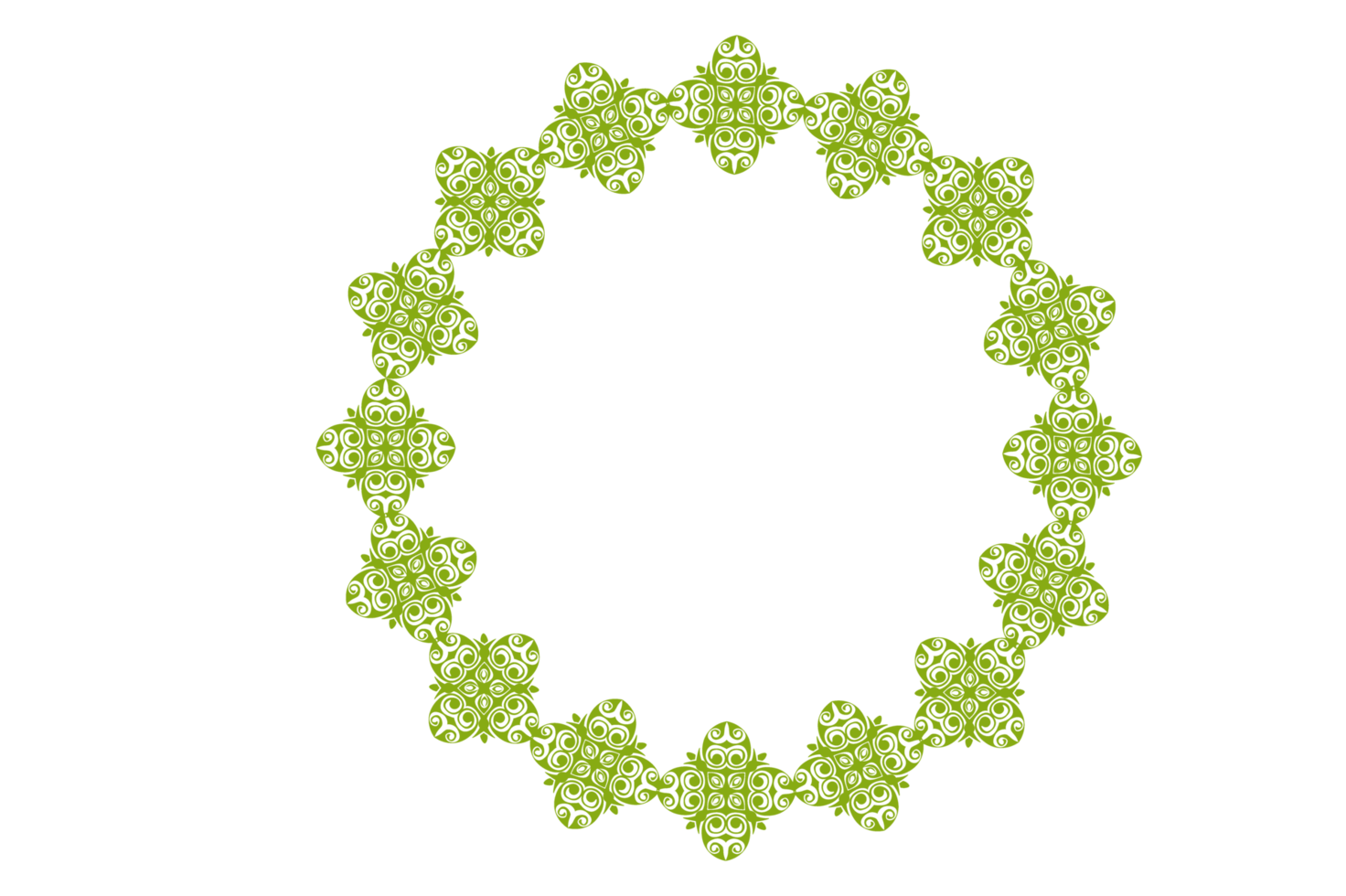 Circle Monogram Frame Border With Transparent Background png