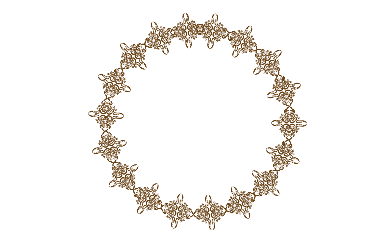 Circle Monogram Frame Border With Transparent Background png