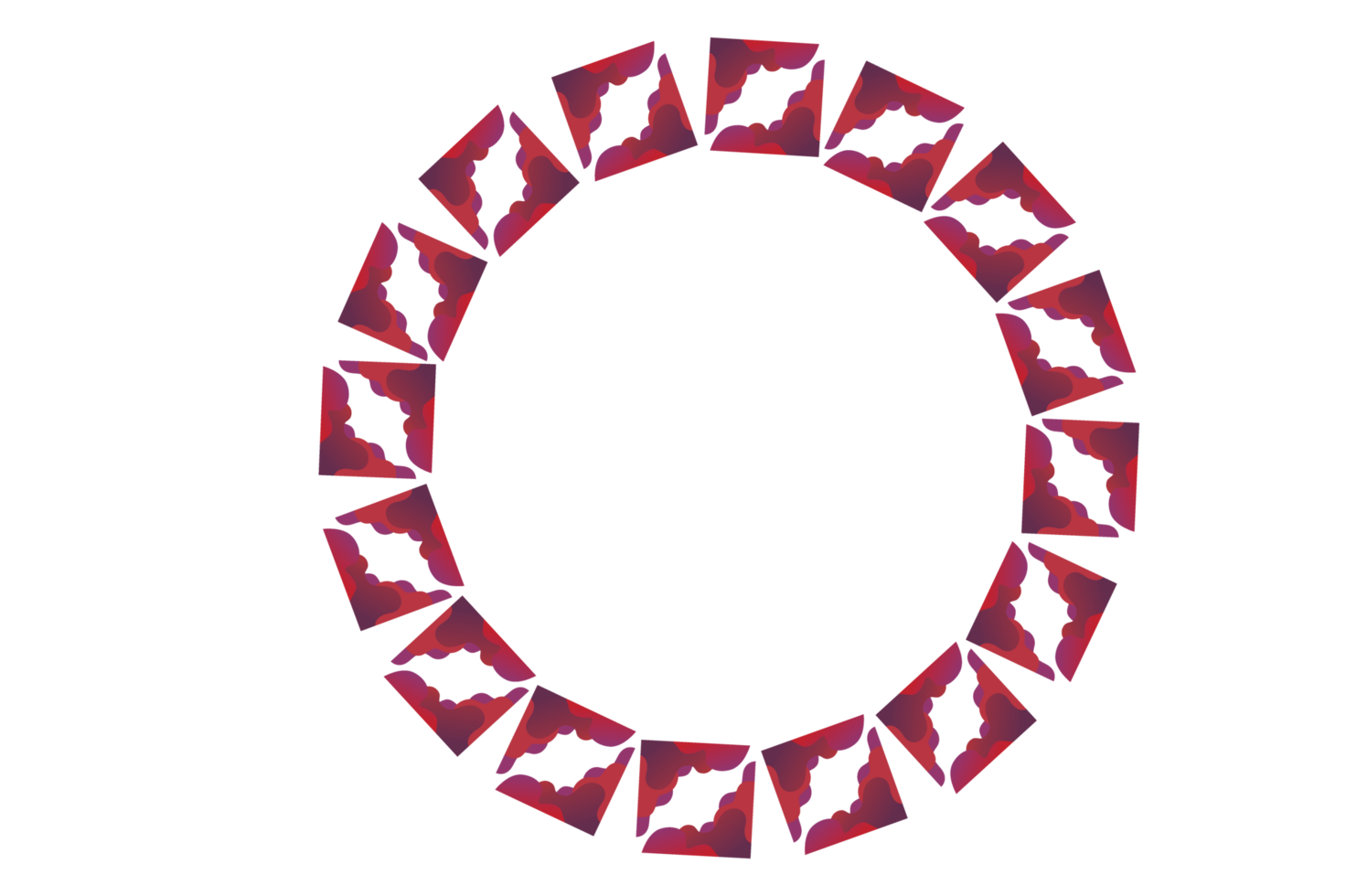Circle Monogram Frame Border With Transparent Background png