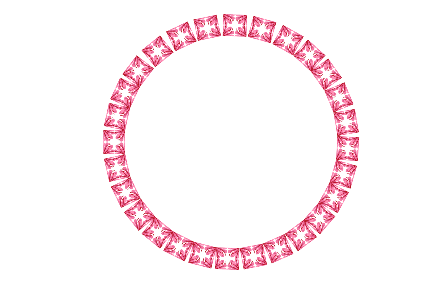 Circle Monogram Frame Border With Transparent Background png