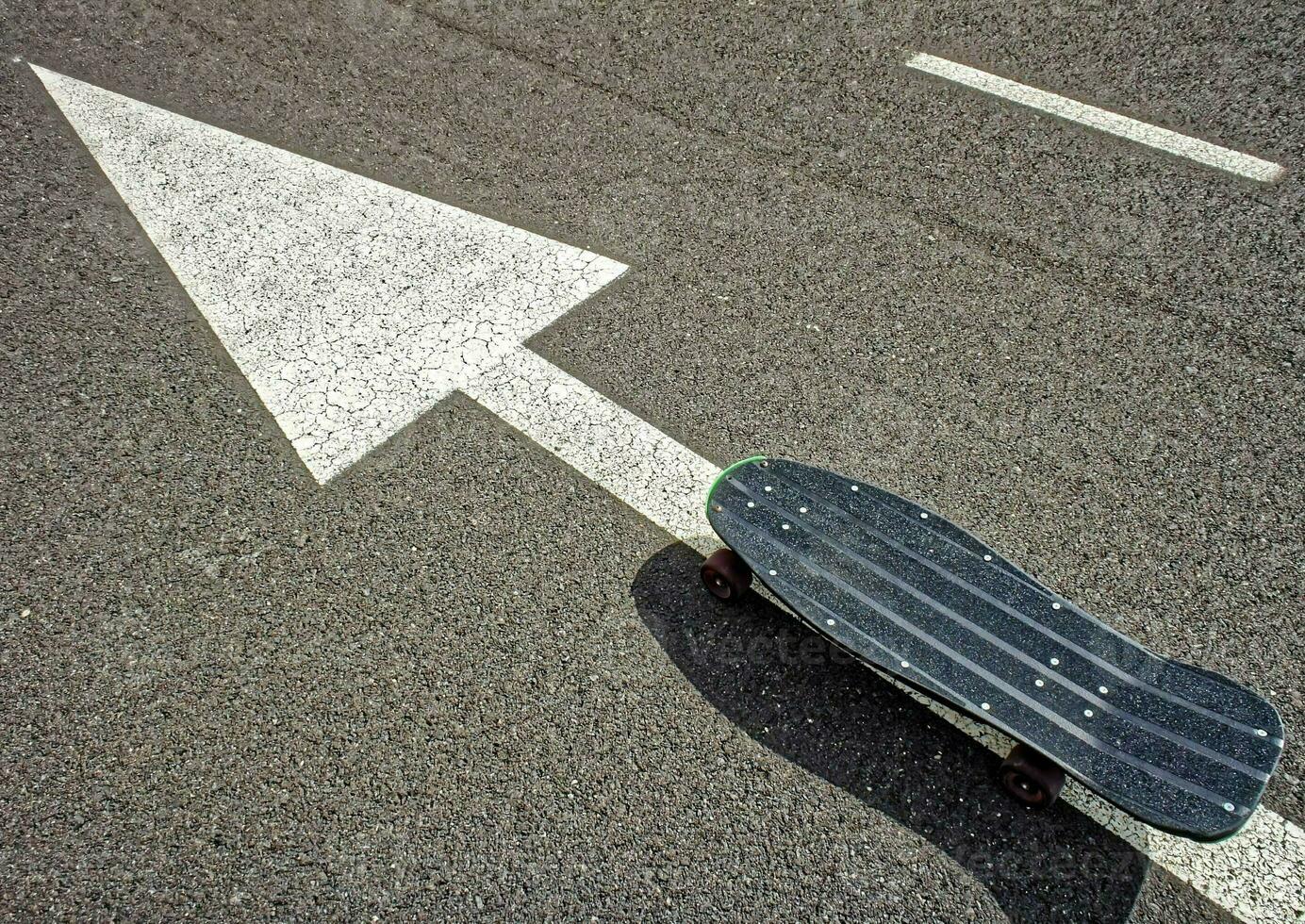 Skateboard on the road photo