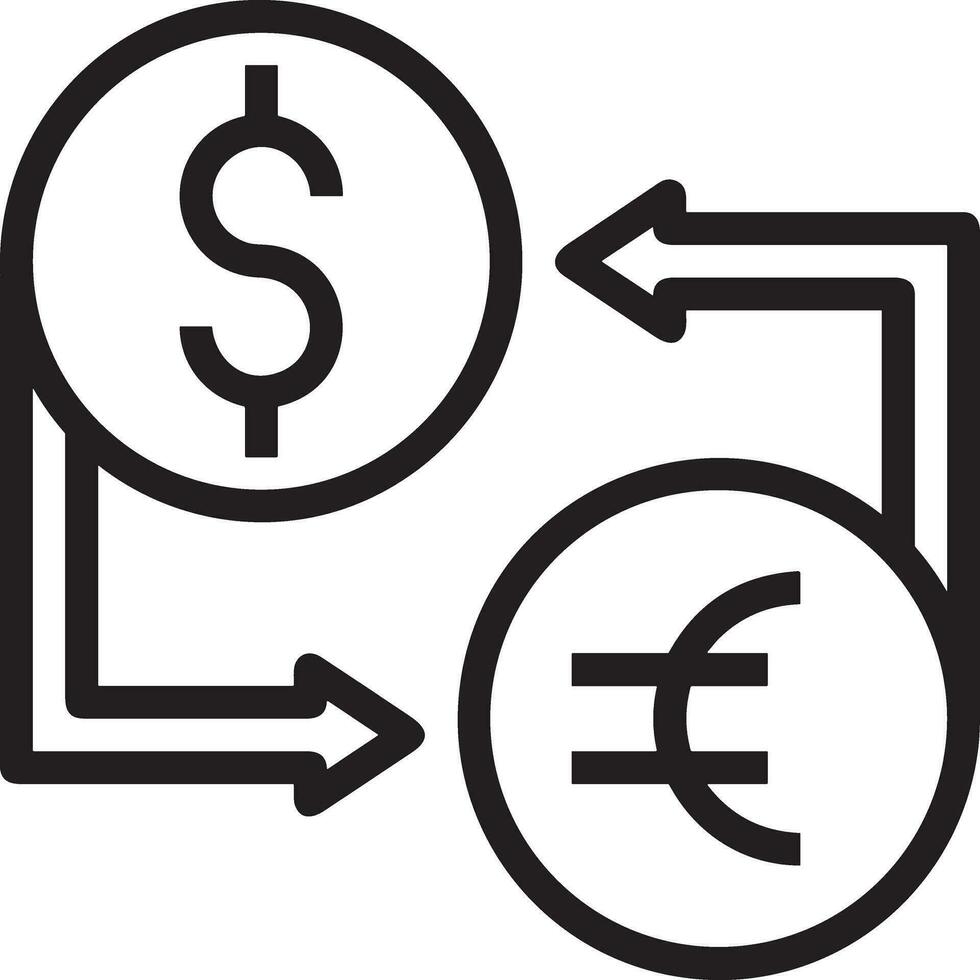 Money exchange payment icon symbol vector image. Illustration of the dollar currency coin graphic design image