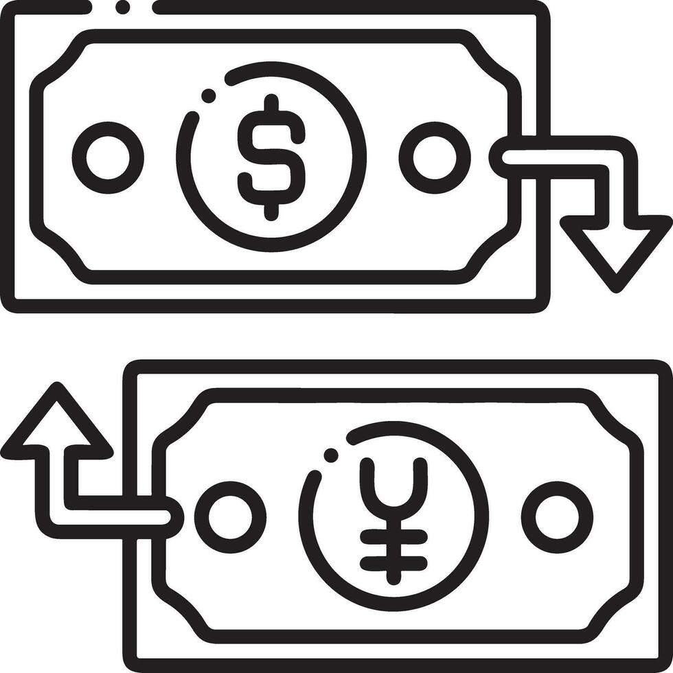 Money exchange payment icon symbol vector image. Illustration of the dollar currency coin graphic design image