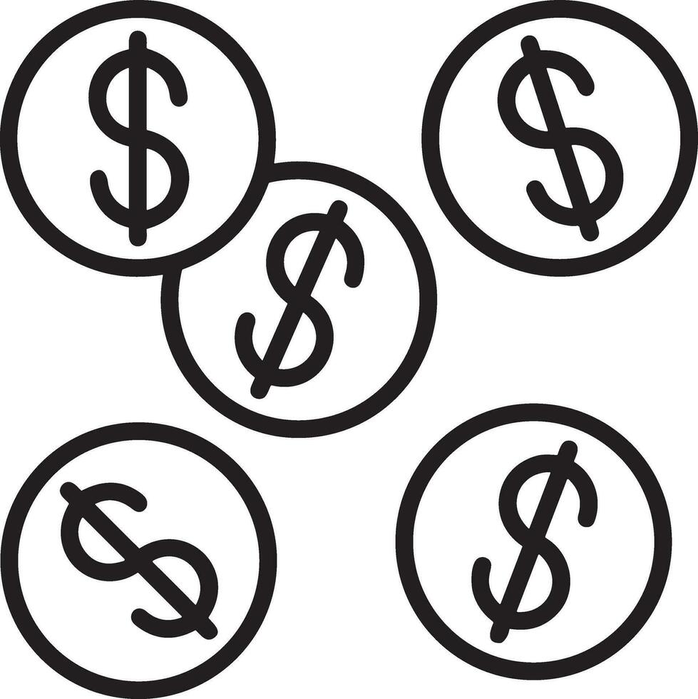 Money exchange payment icon symbol vector image. Illustration of the dollar currency coin graphic design image