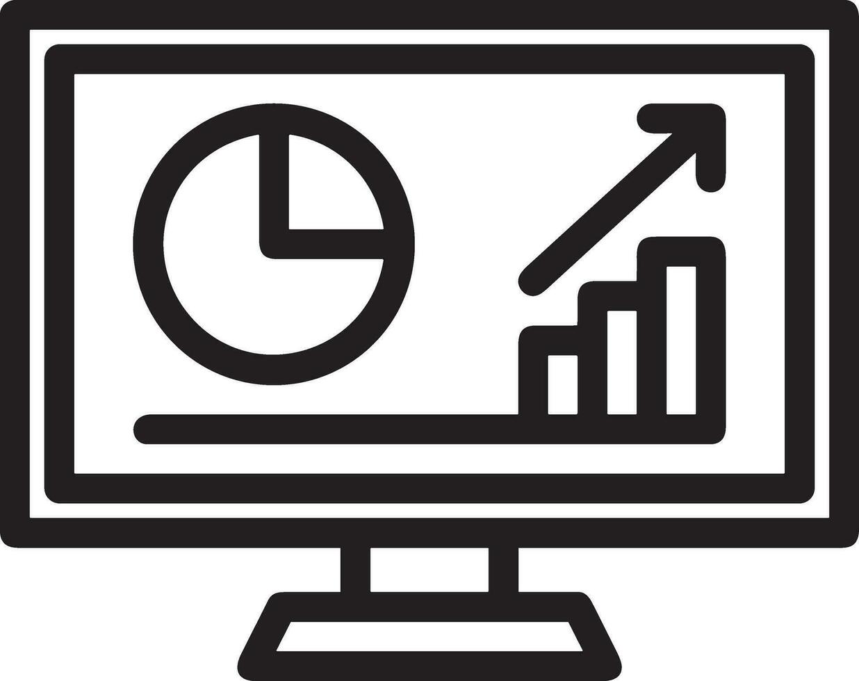 Growth business icon symbol vector image. Illustration of the progress outline infographic strategy  development design image