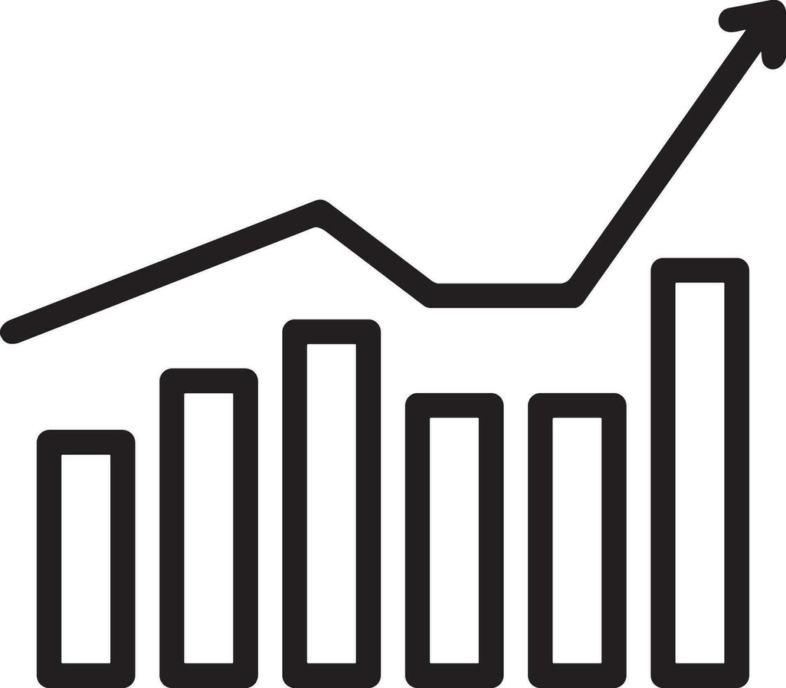 Growth business icon symbol vector image. Illustration of the progress outline infographic strategy  development design image