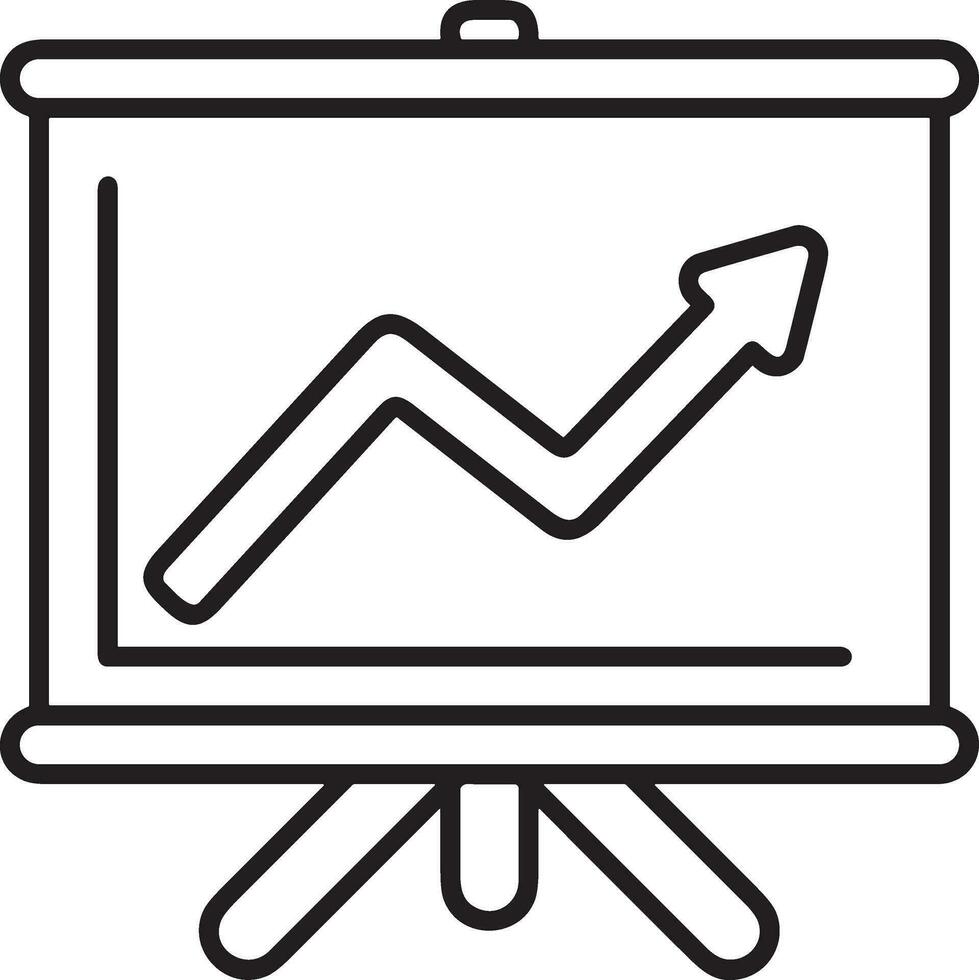 Growth business icon symbol vector image. Illustration of the progress outline infographic strategy  development design image