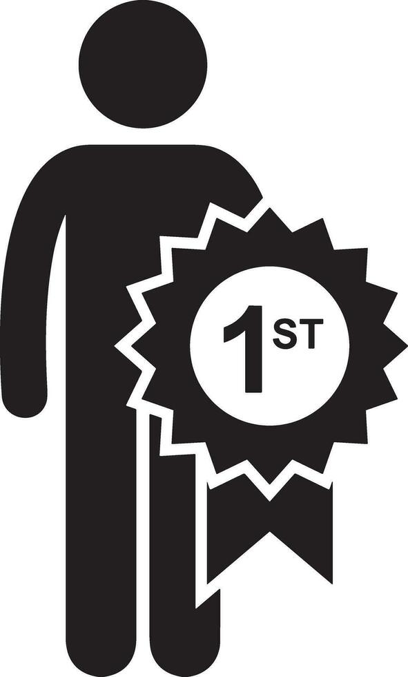 Winner success icon symbol image vector. Illustration of reward champion win championship bedge image design vector