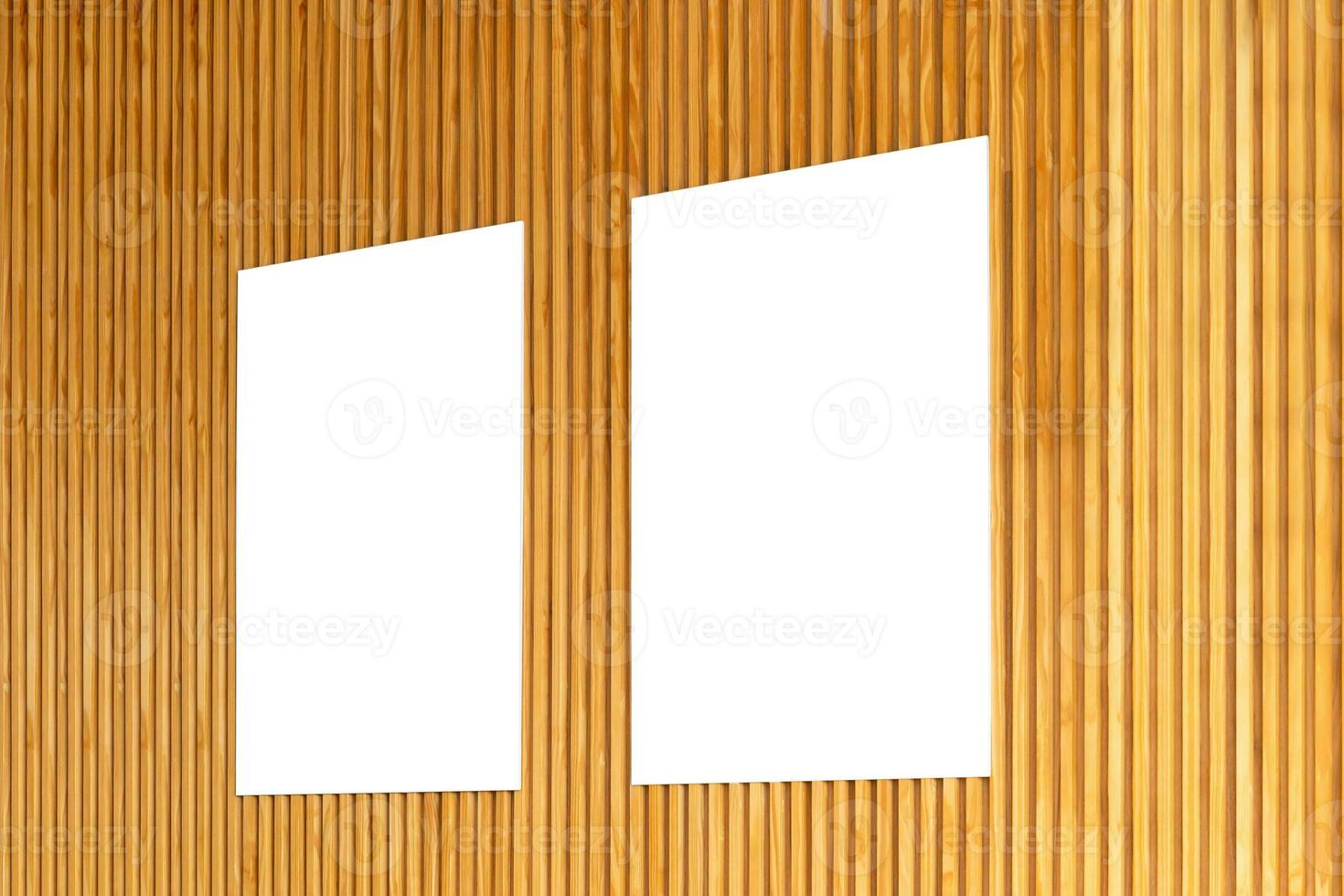 Mockup image of Blank billboard white screen posters for advertising, Blank photo frames display in coffee shop for your design