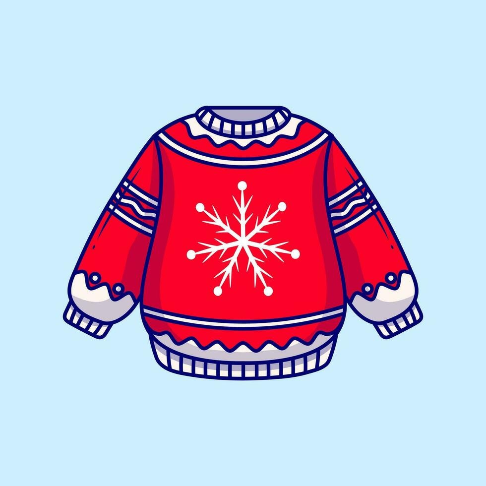 Sweater vector cartoon icon illustration. fashion object icon concept isolated . flat cartoon style.