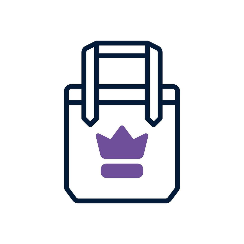 tote bag dual tone icon. vector icon for your website, mobile, presentation, and logo design.