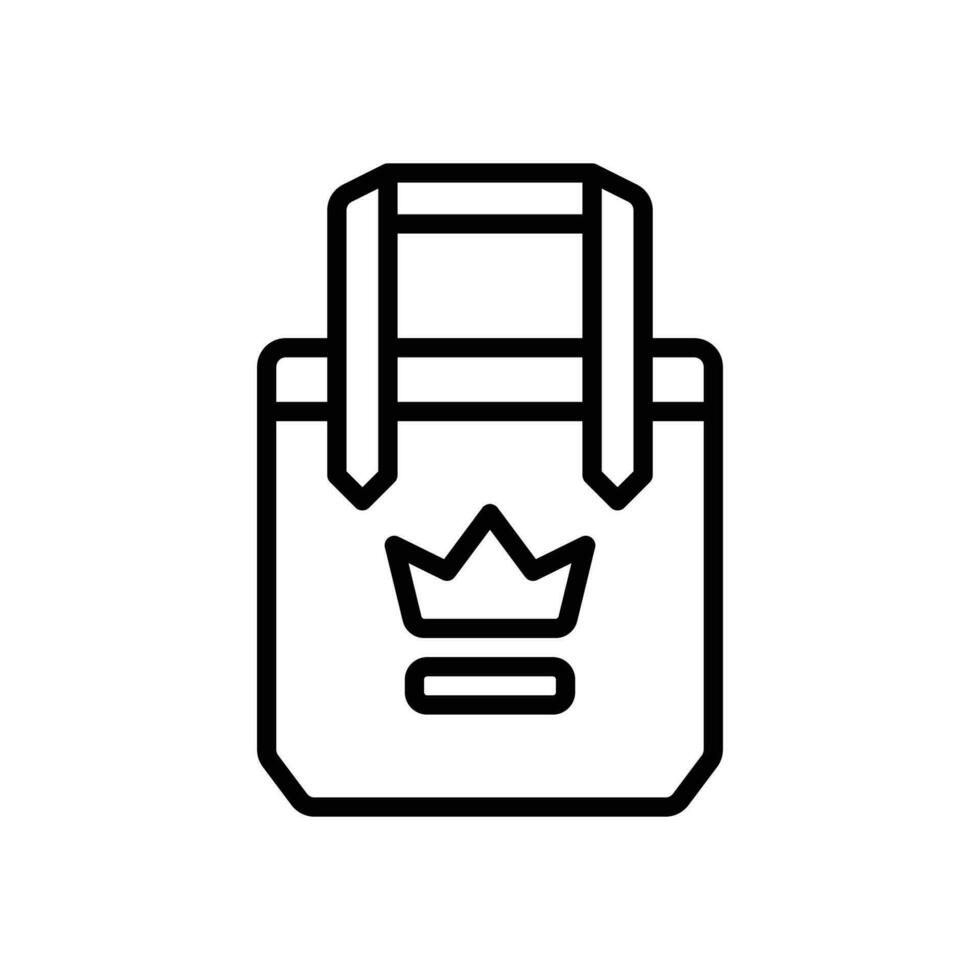 tote bag line icon. vector icon for your website, mobile, presentation, and logo design.