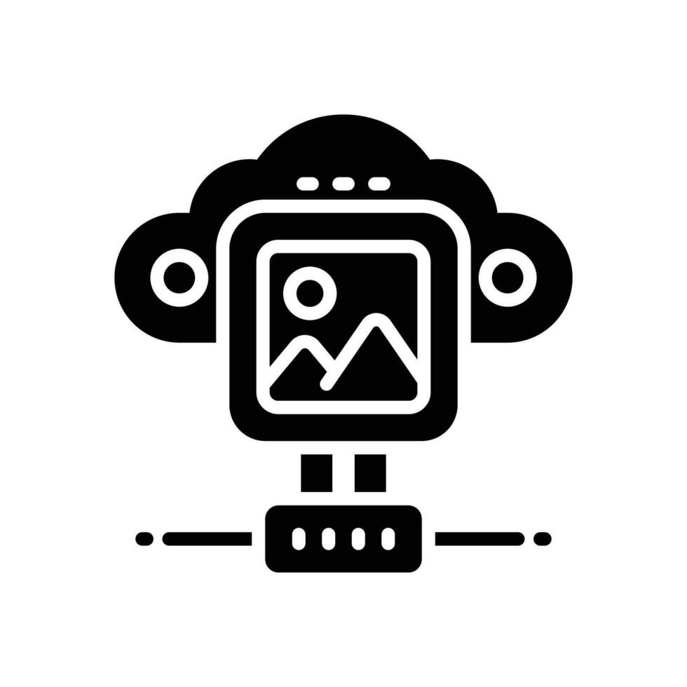 cloud picture glyph icon. vector icon for your website, mobile, presentation, and logo design.