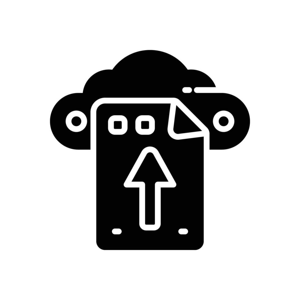 upload glyph icon. vector icon for your website, mobile, presentation, and logo design.