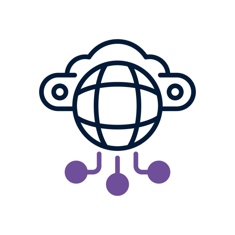 internet dual tone icon. vector icon for your website, mobile, presentation, and logo design.