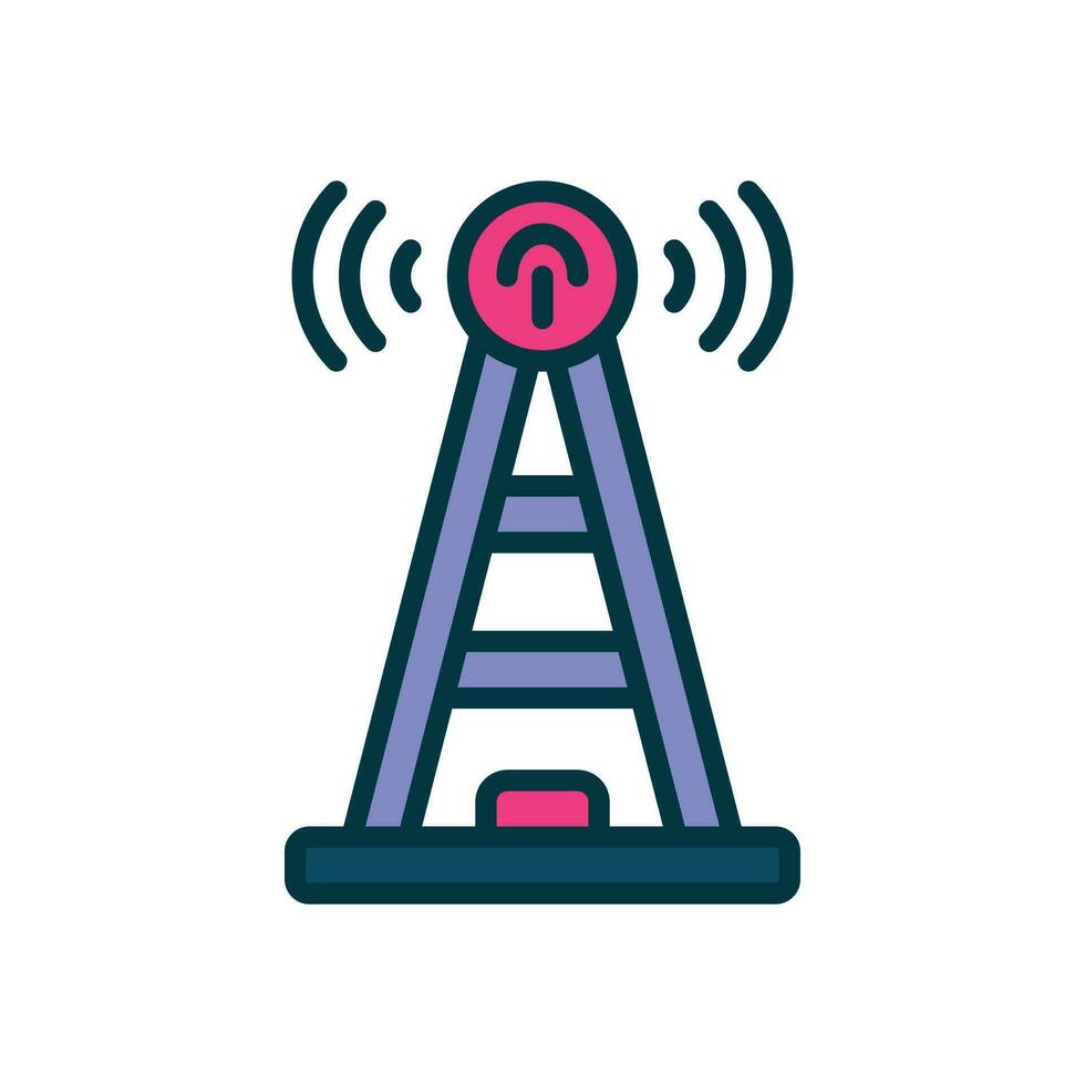 antenna filled color icon. vector icon for your website, mobile, presentation, and logo design.