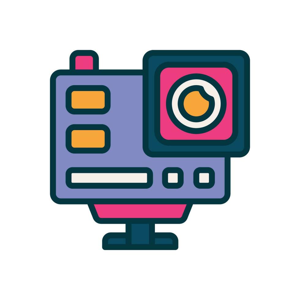 action camera filled color icon. vector icon for your website, mobile, presentation, and logo design.