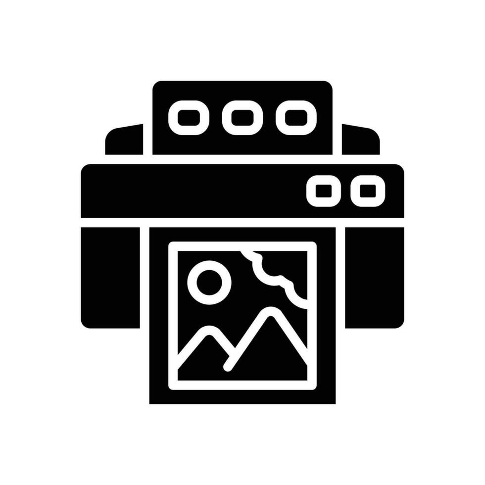 printer glyph icon. vector icon for your website, mobile, presentation, and logo design.