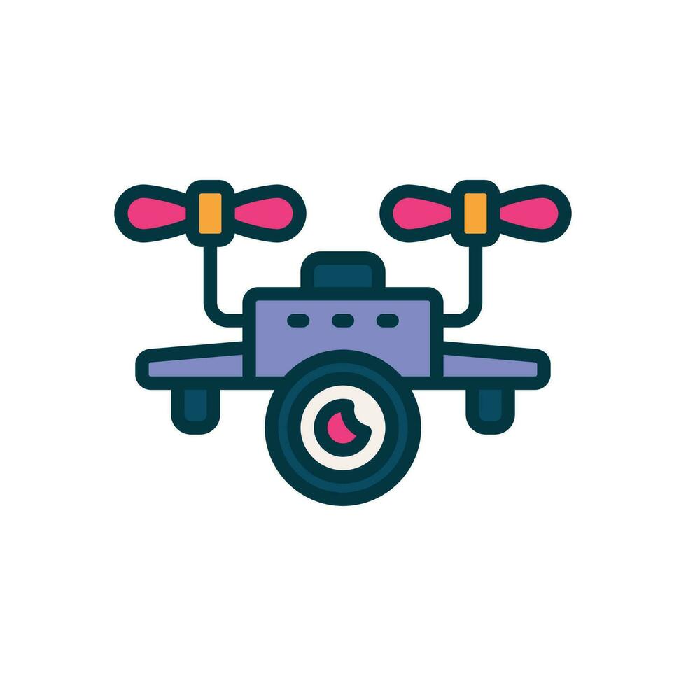 drone camera filled color icon. vector icon for your website, mobile, presentation, and logo design.