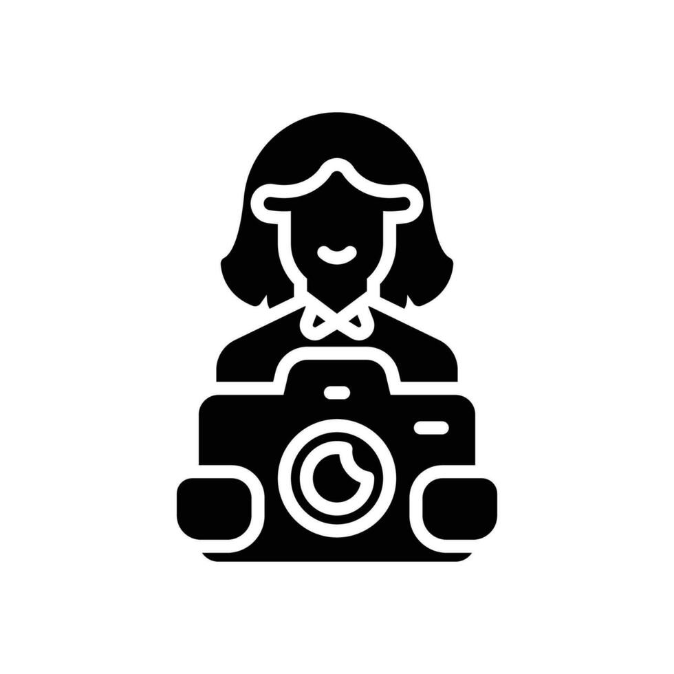 photographer glyph icon. vector icon for your website, mobile, presentation, and logo design.