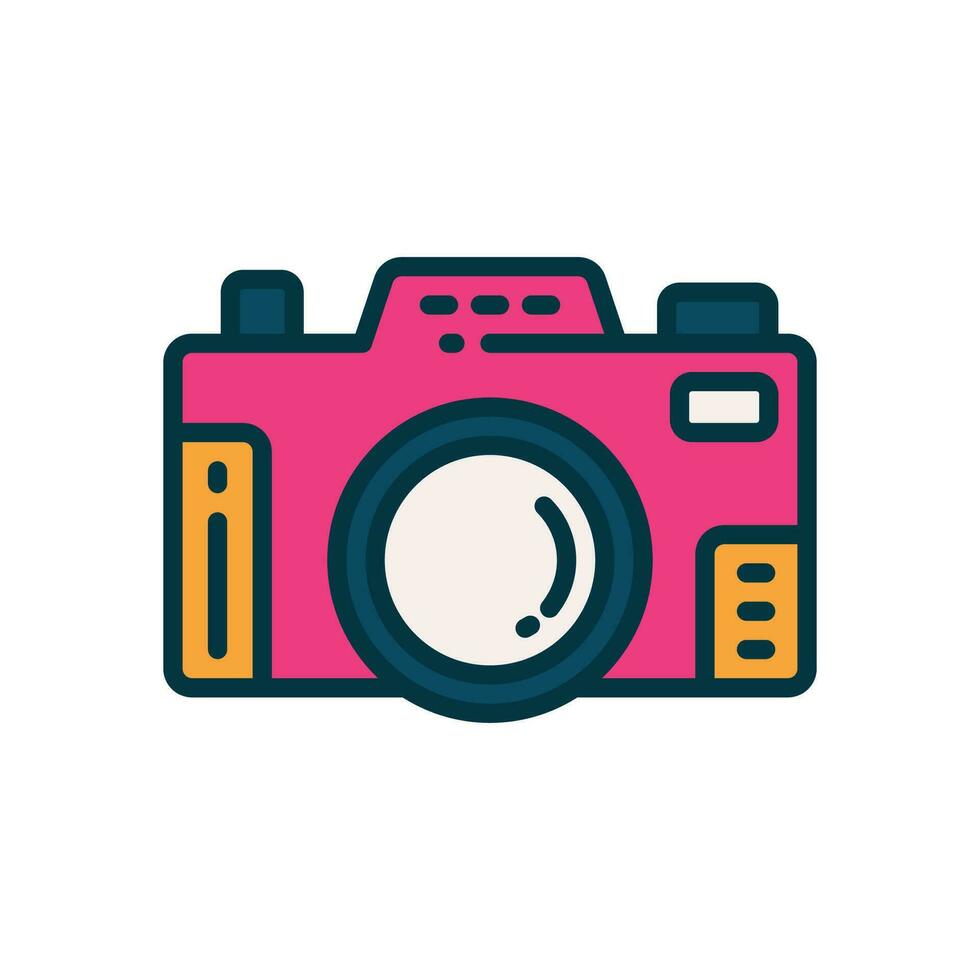 camera filled color icon. vector icon for your website, mobile, presentation, and logo design.