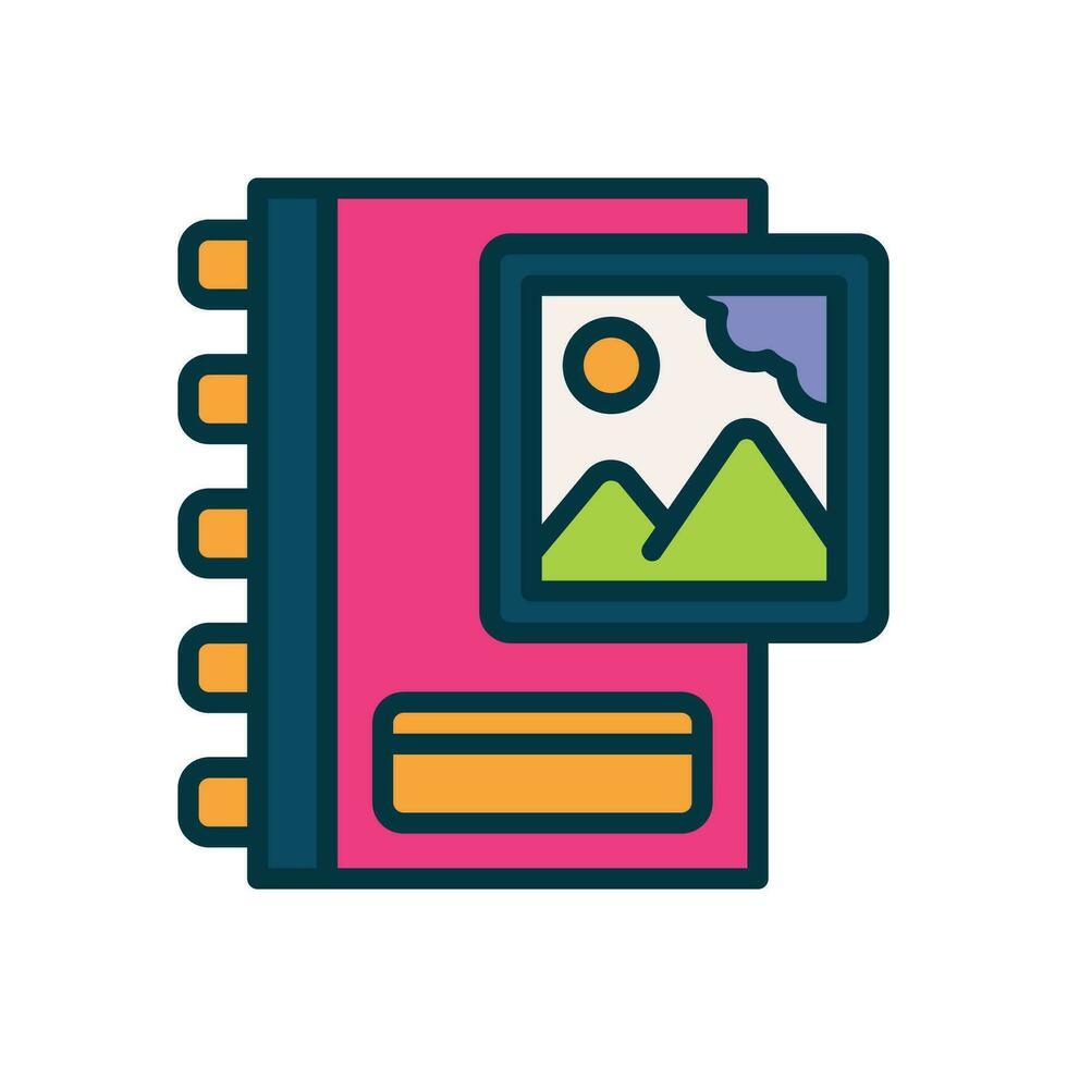 photobook filled color icon. vector icon for your website, mobile, presentation, and logo design.