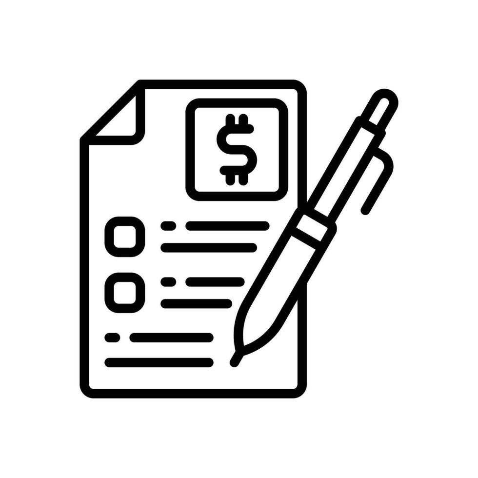 contract line icon. vector icon for your website, mobile, presentation, and logo design.