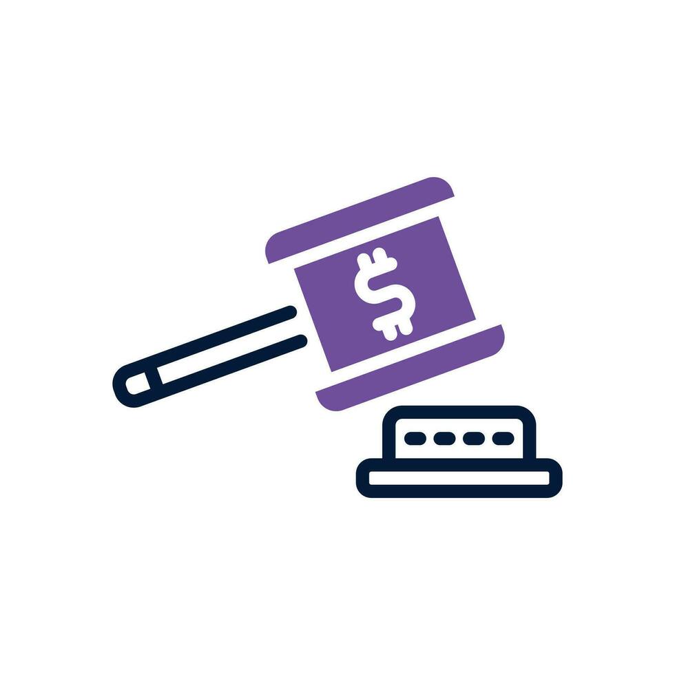 auction dual tone icon. vector icon for your website, mobile, presentation, and logo design.