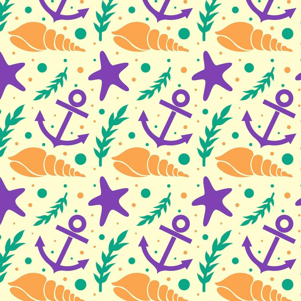 Sea Fish Pattern Background vector