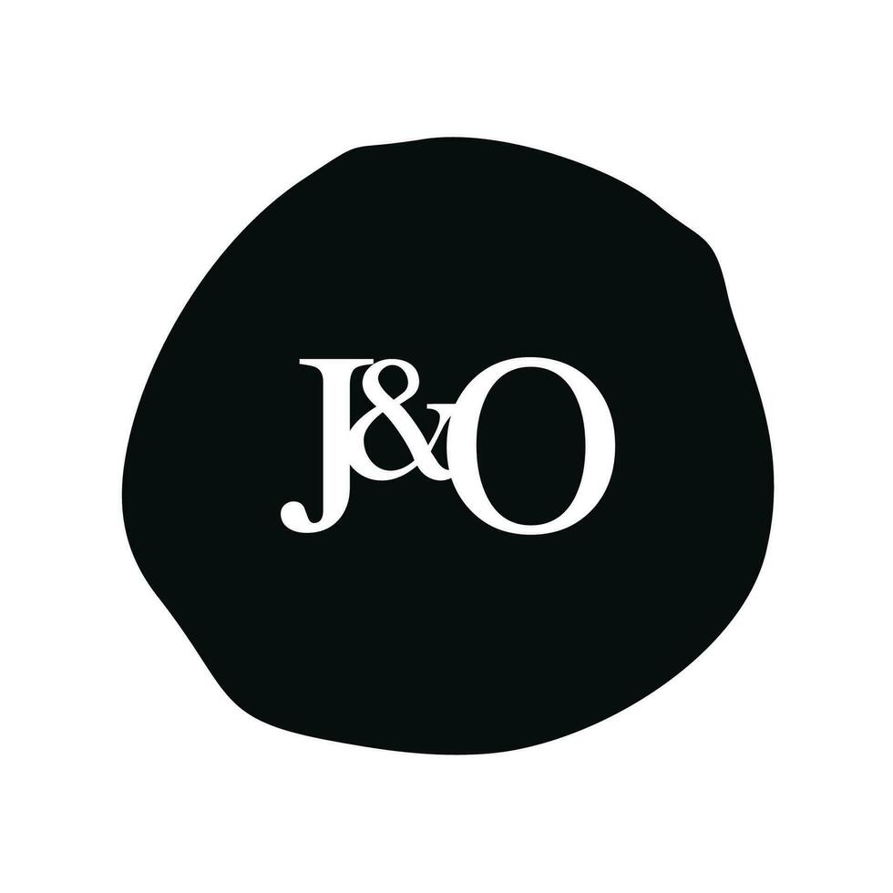 JO Initial logo letter brush monogram comapany vector